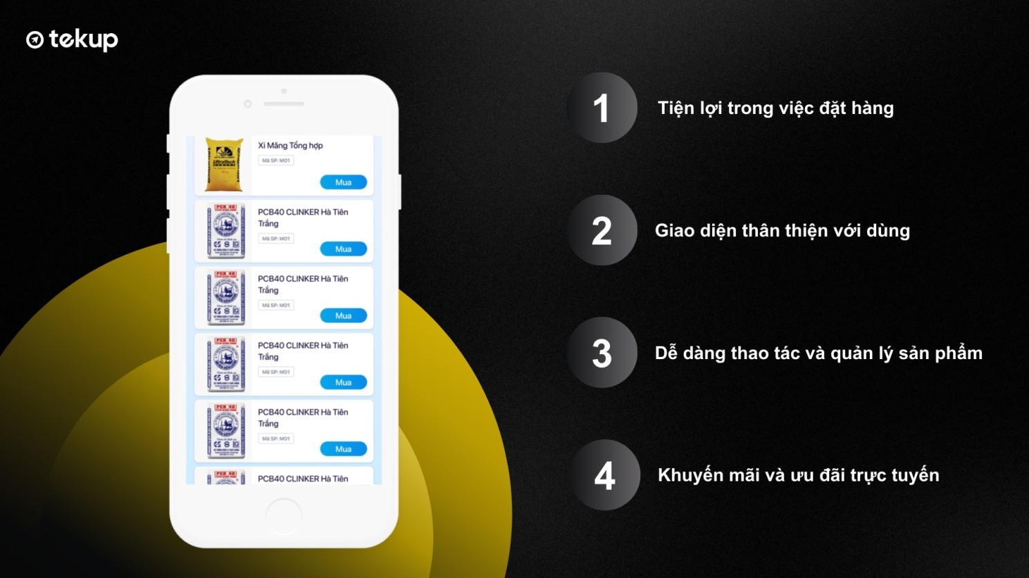 App đặt hàng trực tuyến cho quy trình bán hàng của Xi măng Hậu Giang