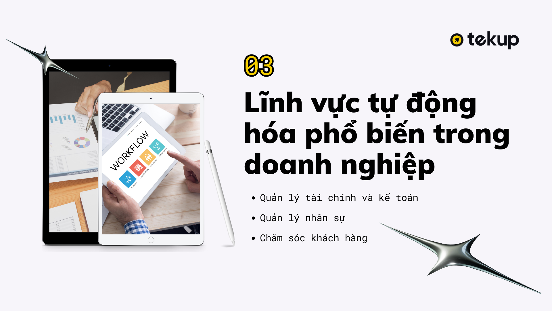 Các lĩnh vực tự động hóa phổ biến trong doanh nghiệp