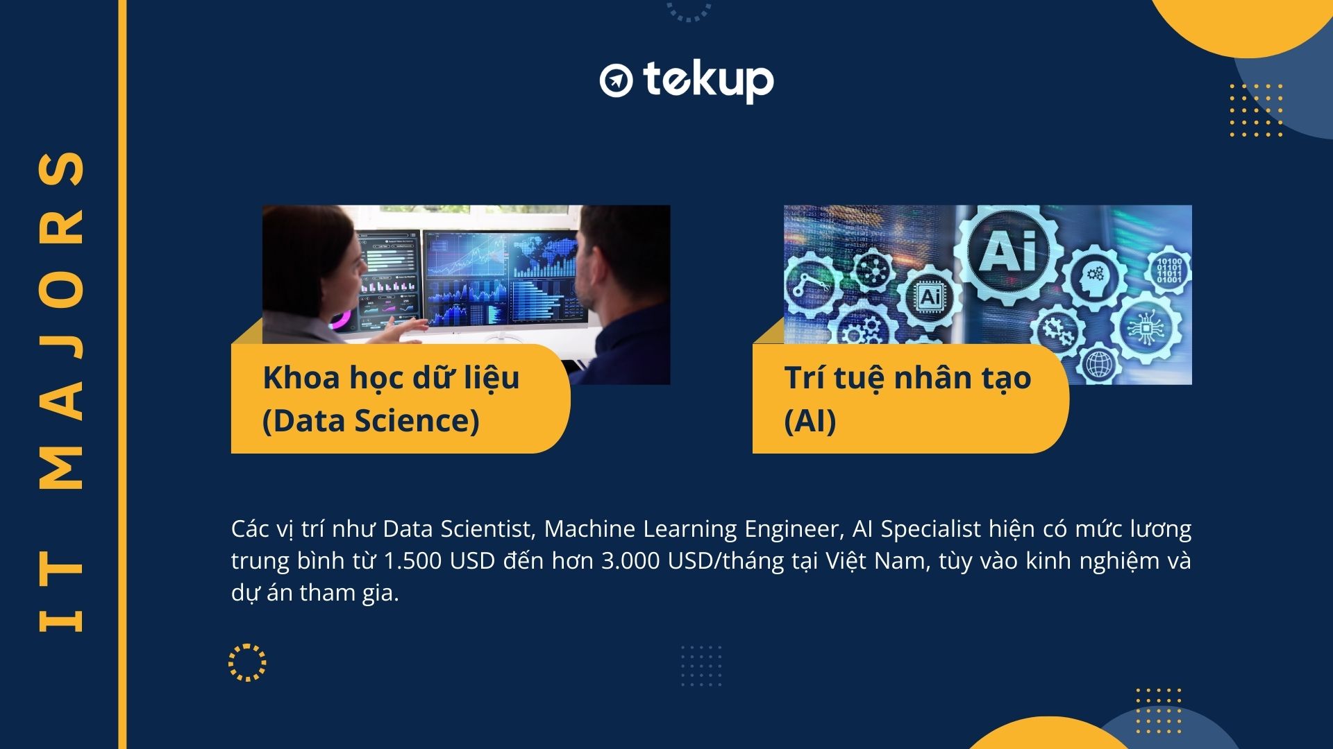 Khoa học dữ liệu (Data Science) và Trí tuệ nhân tạo (AI) đem lại mức lương cao