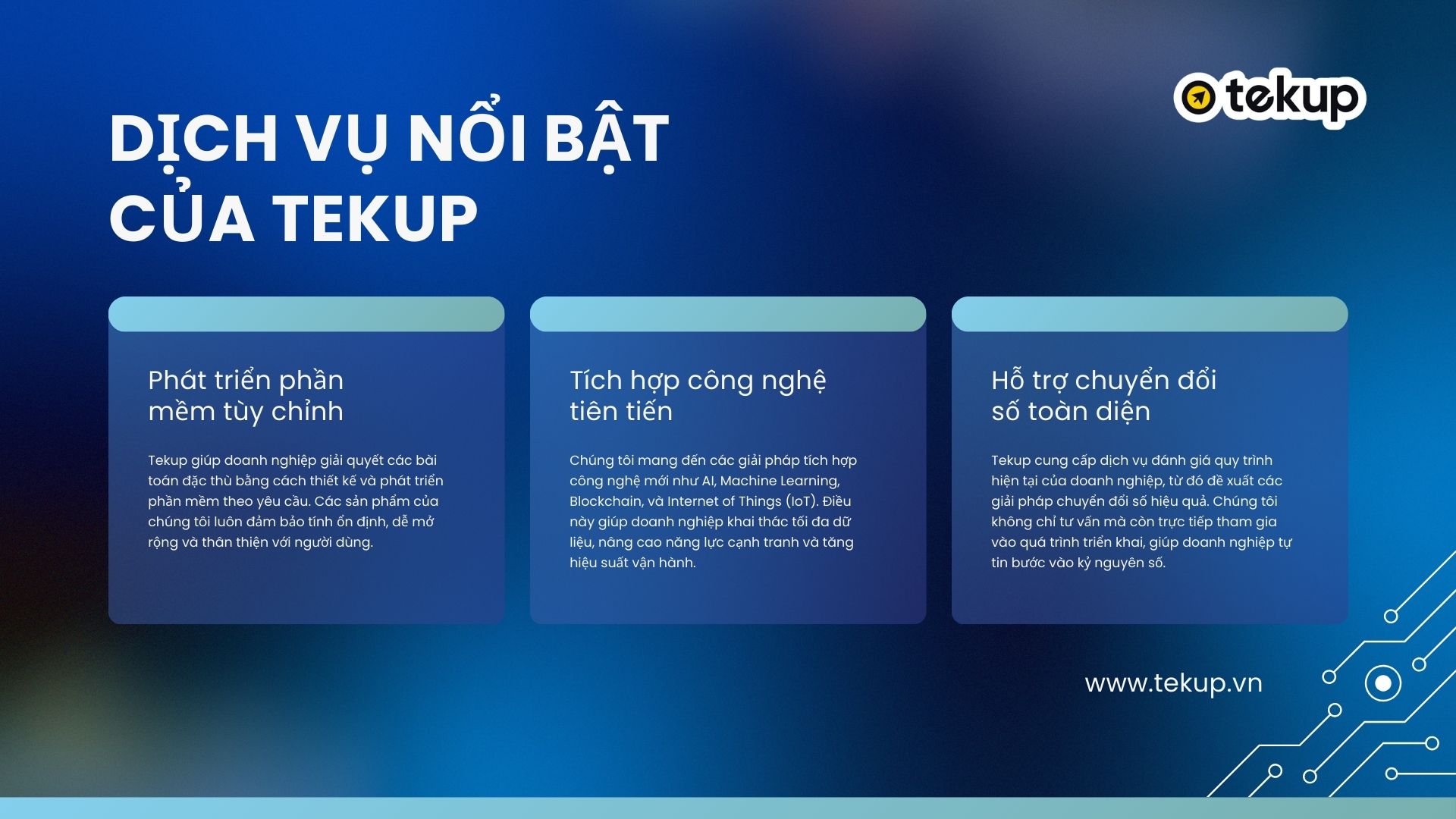 Dịch vụ nổi bật của Tekup