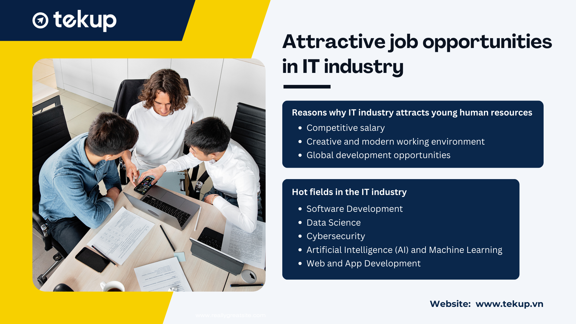 Attractive job opportunities in the IT industry today.