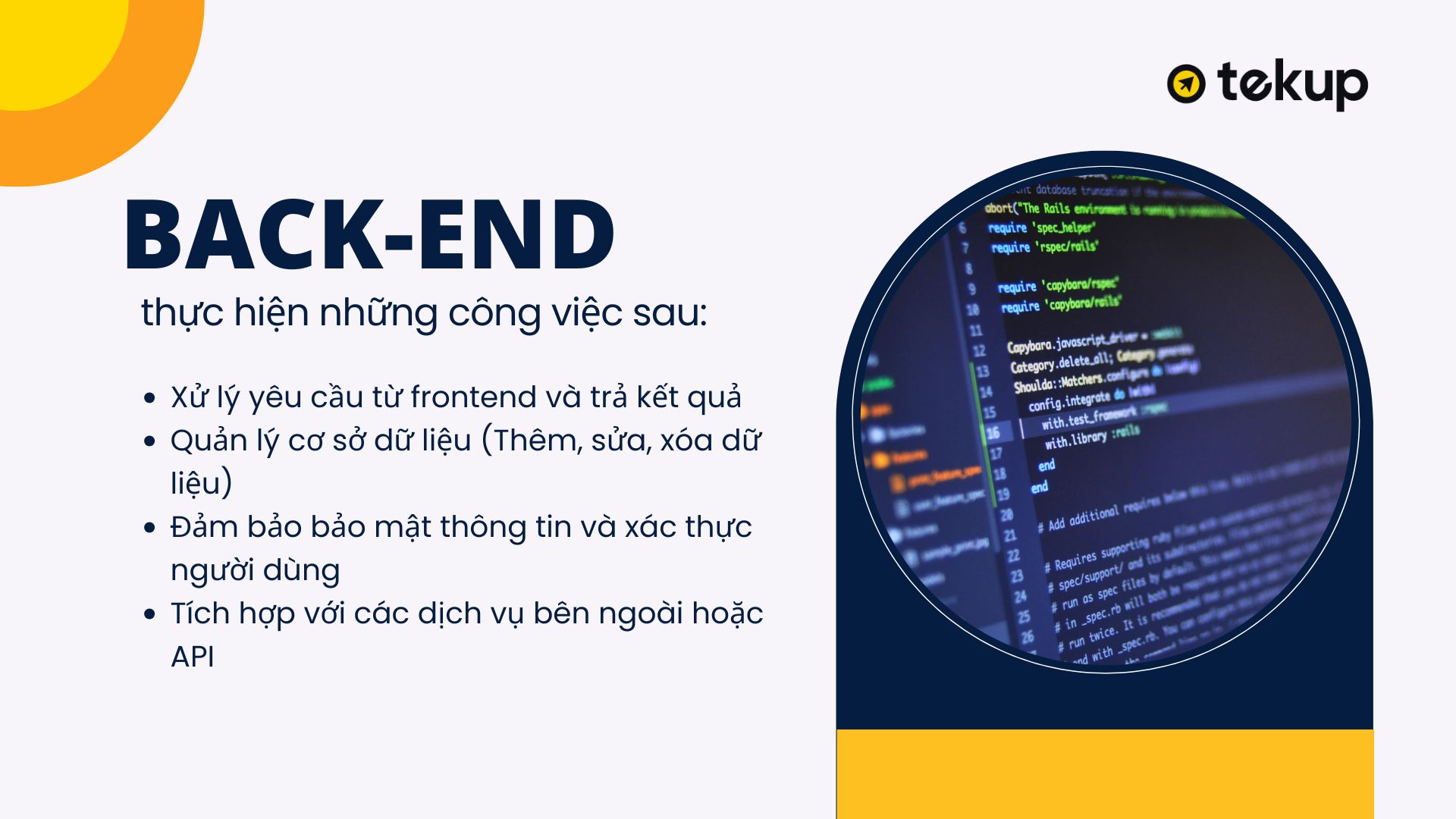 Back-end được xem là “bộ não” vận hành, đảm bảo website hay ứng dụng hoạt động mượt mà và chính xác.