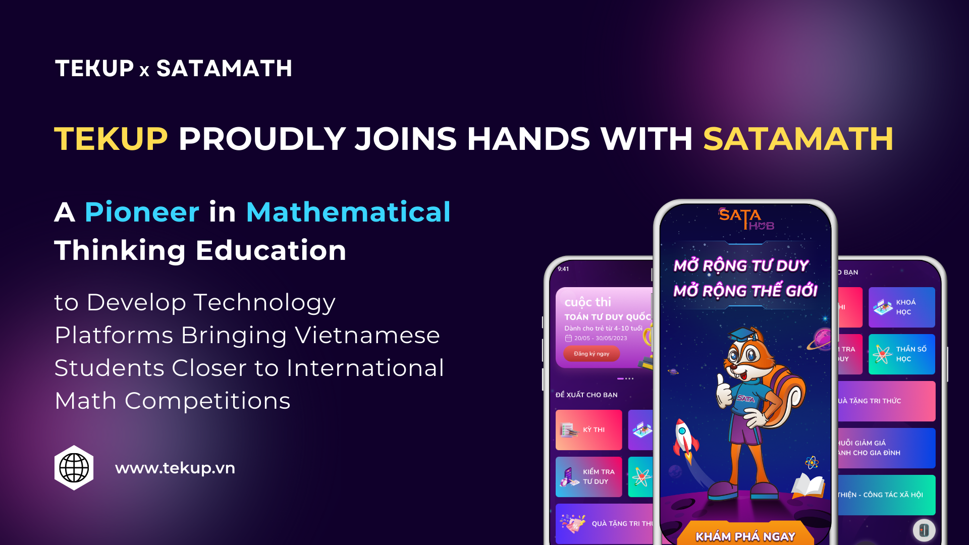 Tekup is proud to accompany Satamath in the field of education.