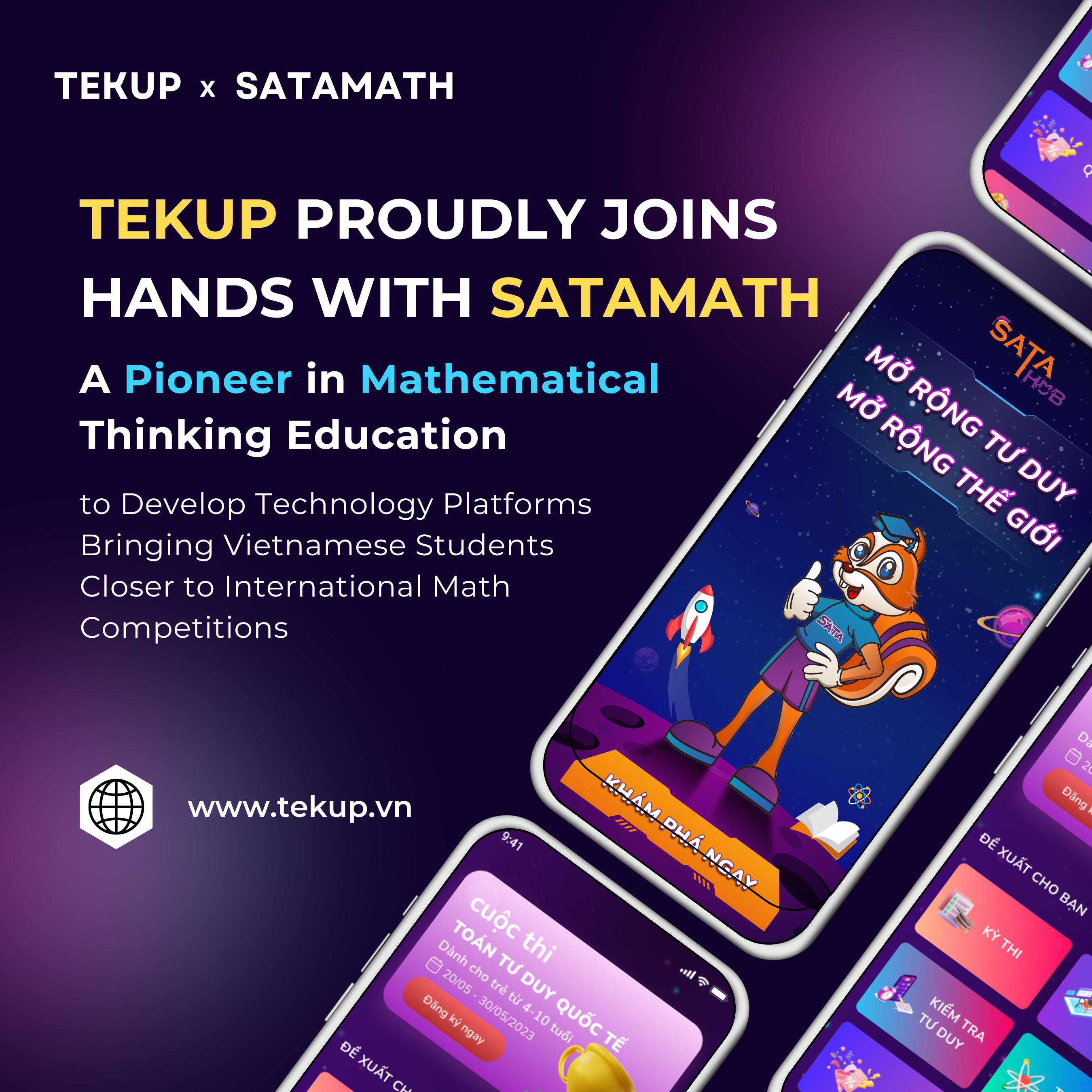 TEKUP JOINS FORCES WITH SATAMATH TO HELP VIETNAMESE STUDENTS REACH INTERNATIONAL MATH COMPETITIONS