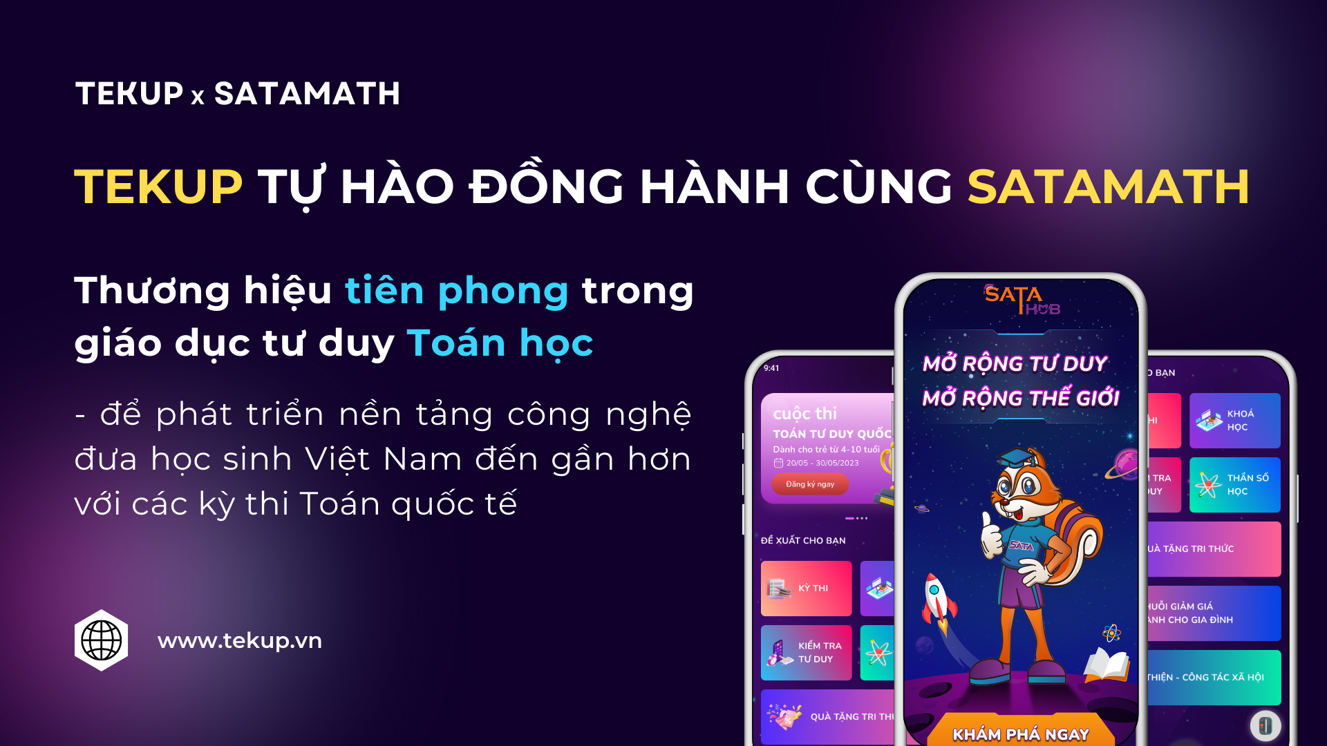 Tekup tự hào đồng hành cũng Satamath trong lĩnh vực giáo dục