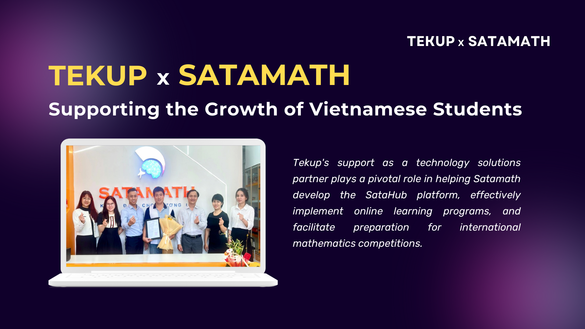 Tekup x Satamath – Accompanying the development of Vietnamese students